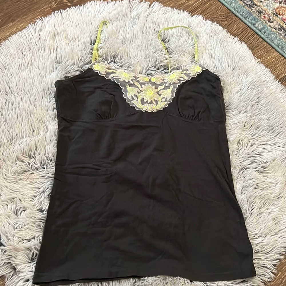 Y2K American Eagle top. Grey and neon green.